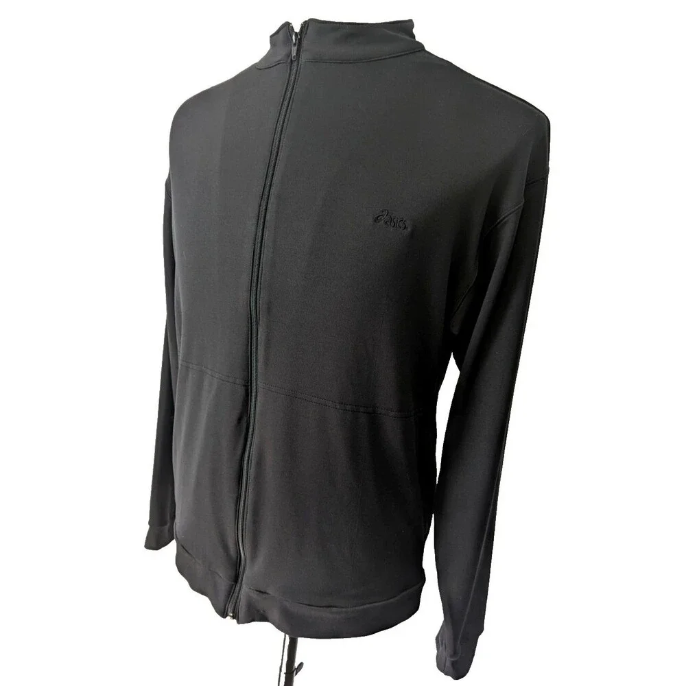Oasics Men's Full Zip Long Sleeve Track Jacket Black XL